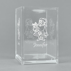Santa and Presents Acrylic Pen Holder (Personalized)