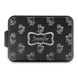 Santa and Presents Aluminum Baking Pan with Black Lid (Personalized)