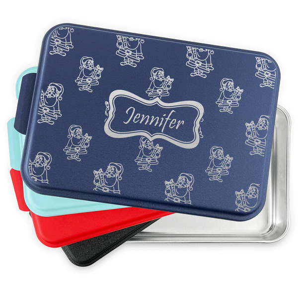 Santa and Presents Aluminum Cake Pan with Lid - PARENT/MAIN