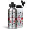 Santa and Presents Aluminum Water Bottles - MAIN (white &silver)