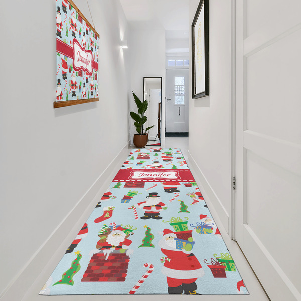 Santa and Presents Area Rug Sizes - In Context (vertical)