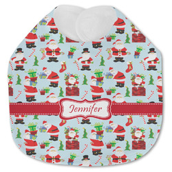 Santa and Presents Jersey Knit Baby Bib w/ Name or Text