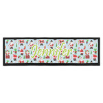 Santa and Presents Bar Mat - Large (Personalized)