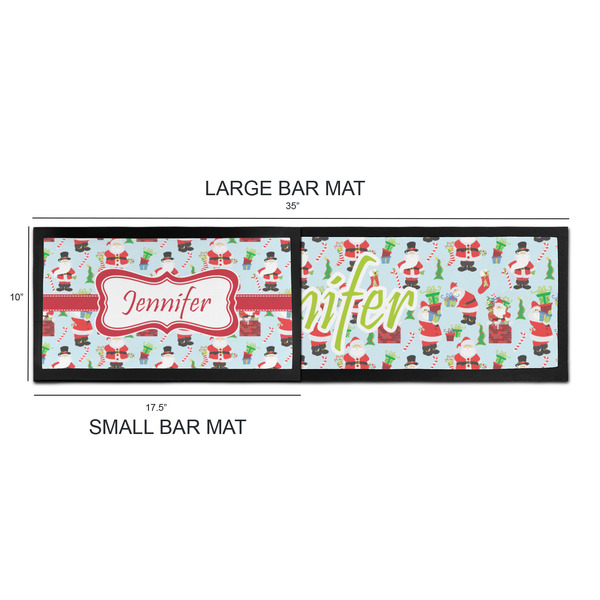 Santa and Presents Bar Mats - Sizing Chart