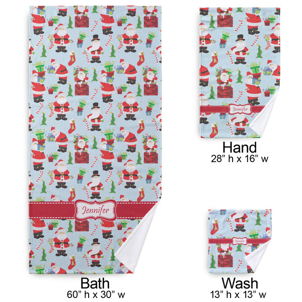 Santa and Presents Bath Towel Sets - 3-piece - Approval