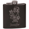 Santa and Presents Black Flask Set (Personalized)