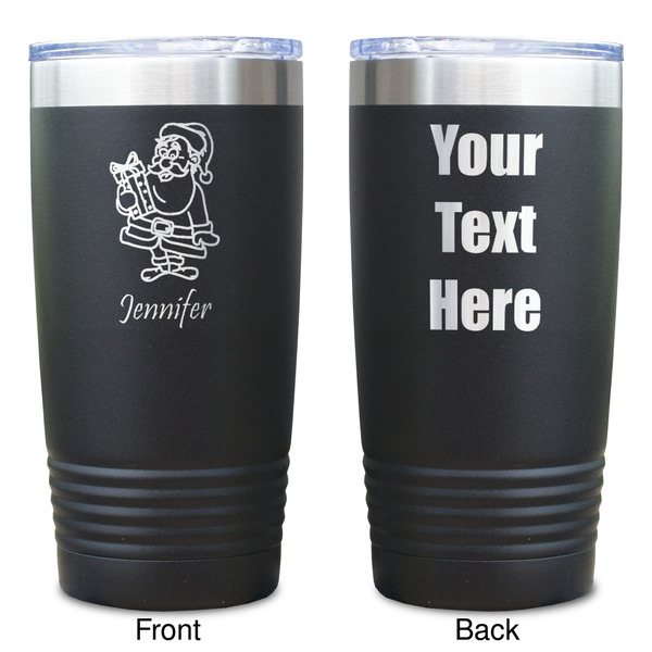 Santa and Presents Black Polar Camel Tumbler - 20oz - Double Sided  - Approval