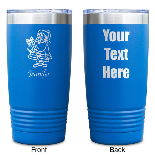 Santa and Presents Blue Polar Camel Tumbler - 20oz - Double Sided - Approval