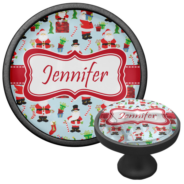 Santa and Presents Cabinet Knob - Black - Multi Angle
