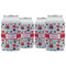 Santa and Presents Can Cooler (12 oz) - Set of 4 w/ Name or Text