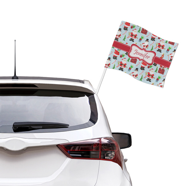 Santa and Presents Car Flag - Large - LIFESTYLE
