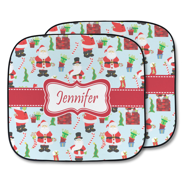 Custom Santa and Presents Car Sun Shade - Two Piece (Personalized)