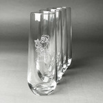 Santa and Presents Champagne Flute - Stemless Engraved - Set of 4 (Personalized)