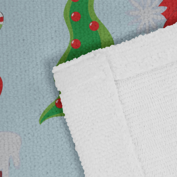 Santa and Presents Close up of Fabric