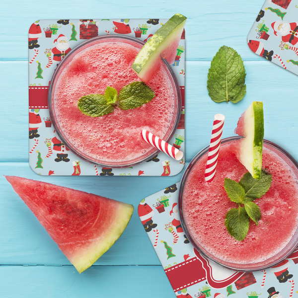 Santa and Presents Coaster Set - LIFESTYLE