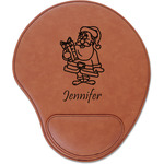 Santa and Presents Leatherette Mouse Pad with Wrist Support (Personalized)