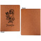 Santa and Presents Cognac Leatherette Portfolios with Notepad - Large - Single Sided - Apvl