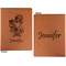 Santa and Presents Cognac Leatherette Portfolios with Notepad - Small - Double Sided- Apvl