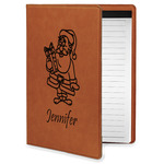 Santa and Presents Leatherette Portfolio with Notepad - Small - Single Sided (Personalized)
