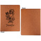 Santa and Presents Cognac Leatherette Portfolios with Notepad - Small - Single Sided- Apvl
