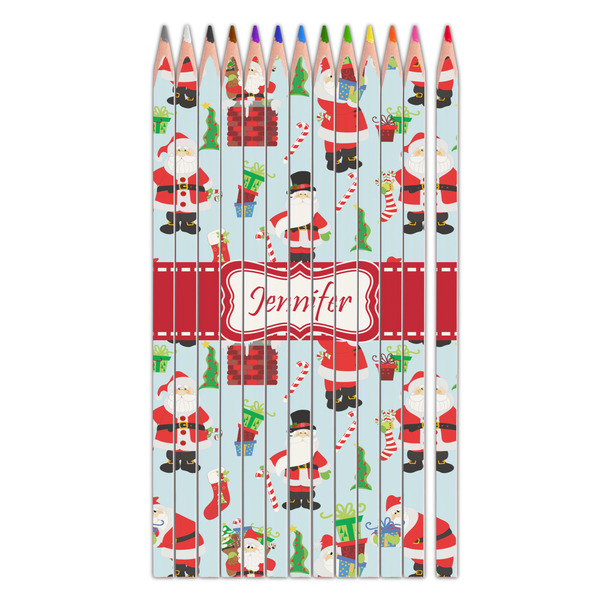 Custom Santa and Presents Colored Pencils (Personalized)