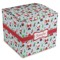 Santa and Presents Cube Favor Gift Boxes (Personalized)