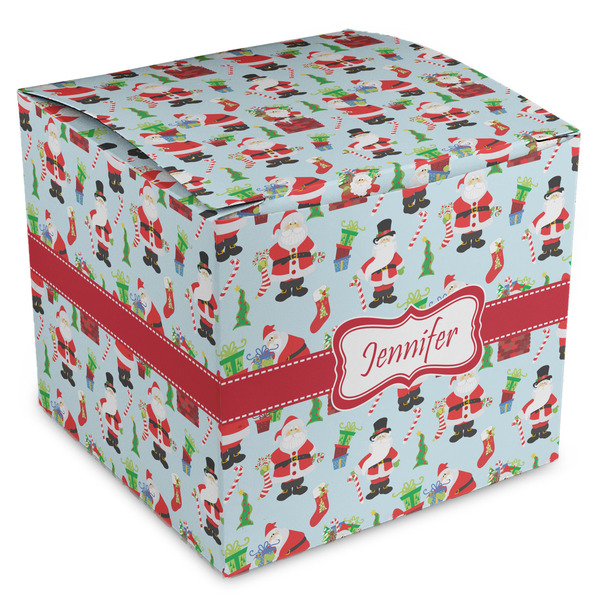 Custom Santa and Presents Cube Favor Gift Boxes (Personalized)