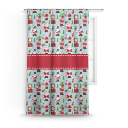 Santa and Presents Curtain Panel - Custom Size