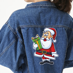 Santa and Presents Twill Iron On Patch - Custom Shape - 3XL