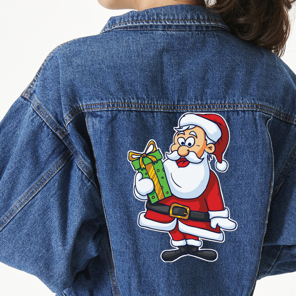 Custom Santa and Presents Twill Iron On Patch - Custom Shape - 3XL