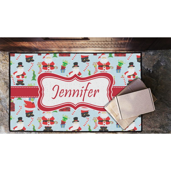 Santa and Presents Door Mat - LIFESTYLE (Lrg)