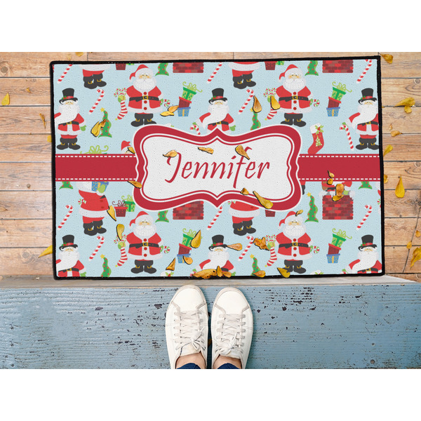 Santa and Presents Door Mat - LIFESTYLE (Med)