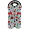 Santa and Presents Double Wine Tote - Front (new)