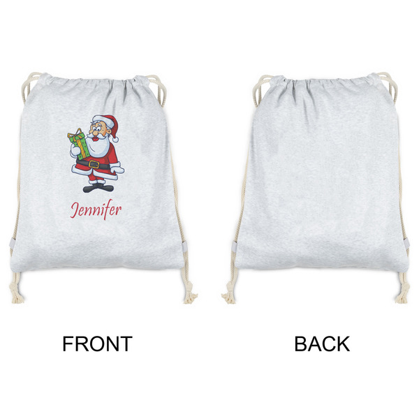 Santa and Presents Drawstring Backpacks - Sweatshirt Fleece - Single Sided - APPROVAL