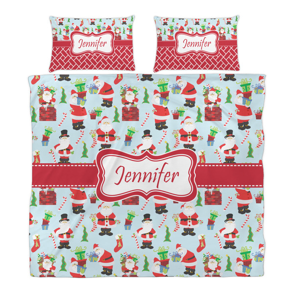 Santa and Presents Duvet Cover Set - King - Alt Approval