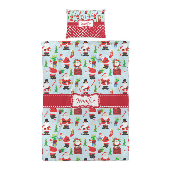 Santa and Presents Duvet Cover Set - Twin XL - Alt Approval