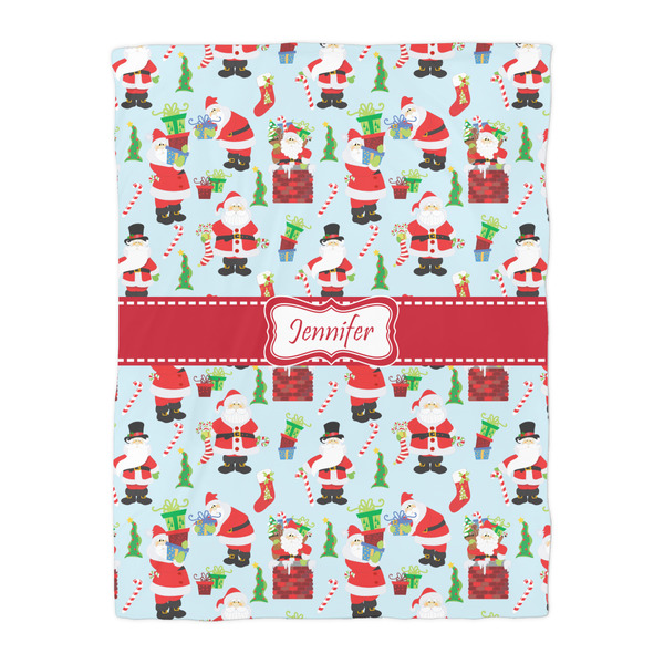 Santa and Presents Duvet Cover - Twin - Front