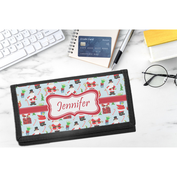 Santa and Presents DyeTrans Checkbook Cover - LIFESTYLE