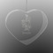 Santa and Presents Engraved Glass Ornaments - Heart