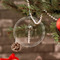 Santa and Presents Engraved Glass Ornaments - Round (Lifestyle)