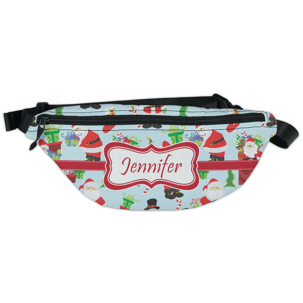 Custom Santa and Presents Fanny Pack - Classic Style (Personalized)