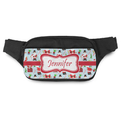 Santa and Presents Fanny Pack - Modern Style (Personalized)