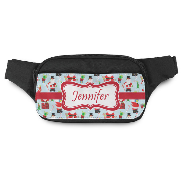 Custom Santa and Presents Fanny Pack - Modern Style (Personalized)