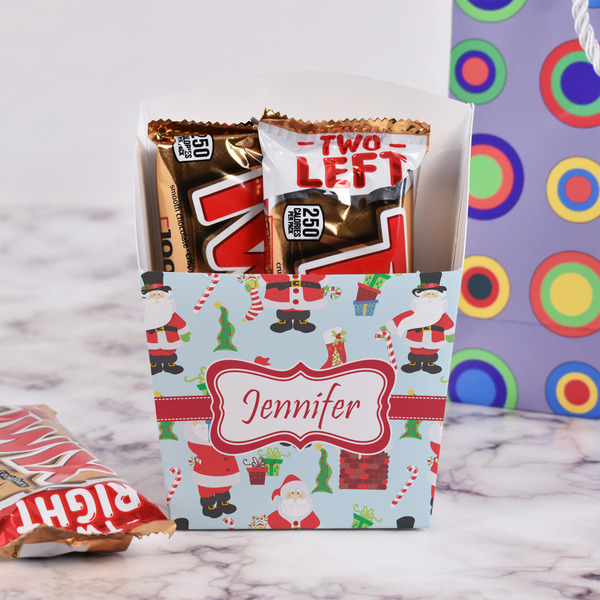Santa and Presents French Fry Favor Box - w/ Treats View