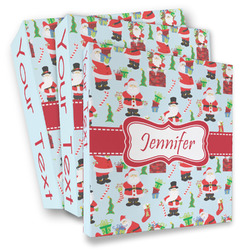 Santa and Presents 3 Ring Binder - Full Wrap (Personalized)