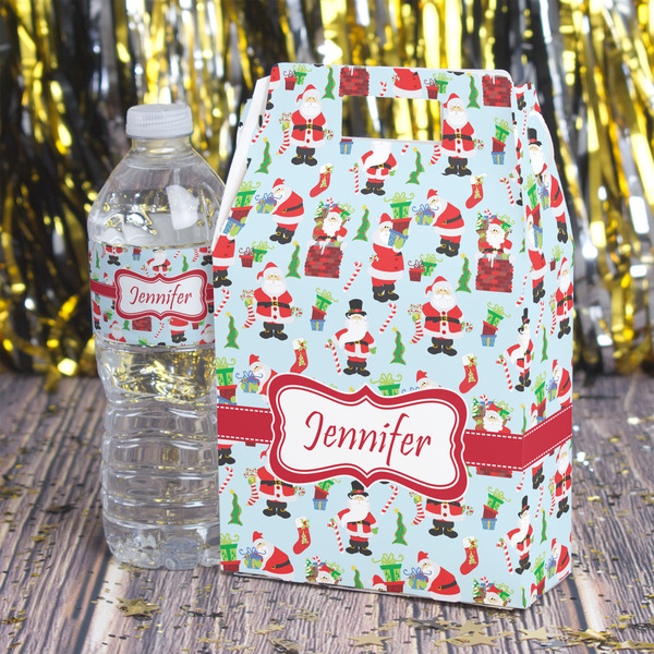 Santa and Presents Gable Favor Box - In Context
