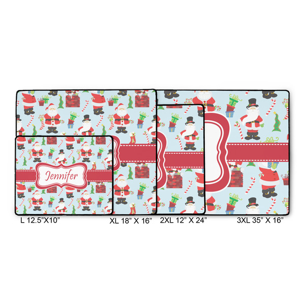 Santa and Presents Gaming Mats - SIZE CHART