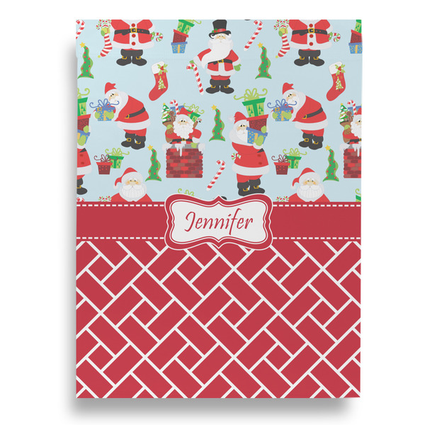 Santa and Presents Garden Flags - Large - Double Sided - BACK