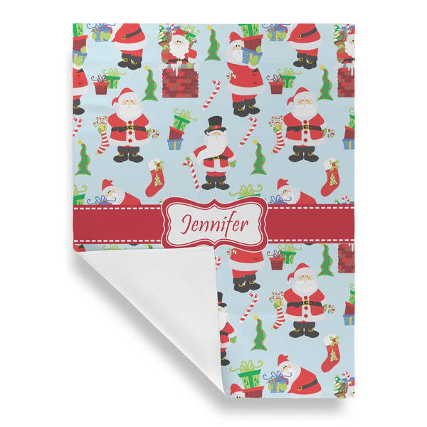 Santa and Presents Garden Flags - Large - Single Sided - FRONT FOLDED