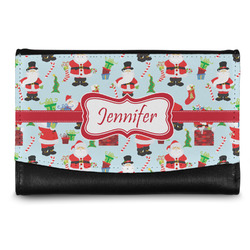 Santa and Presents Genuine Leather Women's Wallet - Small (Personalized)